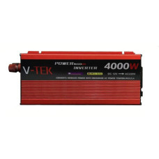 Автомобільний інвертор перетворювач напруги V-TEK 4000W з LED-екраном розеткою і usb роз'ємом