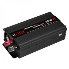 Потужний автомобільний інвертор перетворювач напруги V-TEK 5000W 12/220В з розеткою і usb роз'ємом