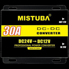Перетворювач напруги MISTUBA DC-DC 24V-12V 30A  Автомобільний інвертор Чорний
