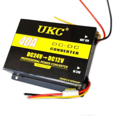 Перетворювач напруги UKC DC-DC 24V-12V 40A  Автомобільний інвертор Чорний