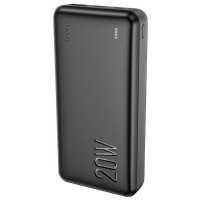 Портативний зарядний пристрій PowerBank на 20000 mAh Hoco J87A Зовнішній акумулятор високої ємності Чорний