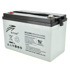 Акумуляторна батарея AGM Ritar HR12380W 12V на 100Ah Gray Case Q1/36 для безперебійного живлення