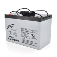 Акумуляторна батарея AGM Ritar RA12-100S 12V на 100Ah Gray Case для джерела безперебійного живлення
