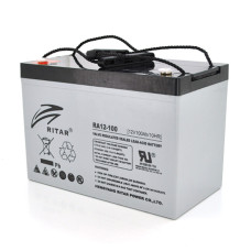 Акумуляторна батарея AGM Ritar RA12-100S 12V на 100Ah Gray Case для джерела безперебійного живлення