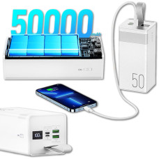 Повербанк 50000mah Power Bank Зовнішній акумулятор лампа