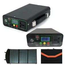 Портативна зарядна станція 300W 220V / 2xUSB із сонячною панеллю 45W EP-3018