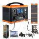 Портативна зарядна станція 300W 30Ah 2x220V/3xUSB із сонячною панеллю 60 W