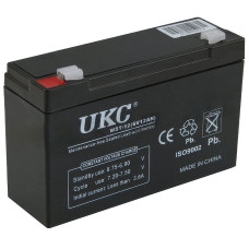 Універсальний свинцево-кислотний акумулятор UKC WST-12 6V 12 Ah Акумуляторна батарея