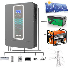 Гібридний інвертор із чистою синусоїдою на 2200W Jarrett JARP-2.2KVA 12V Однофазний інвертор