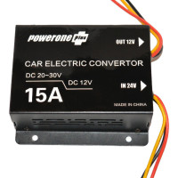 Перетворювач напруги інвертор PowerOne Plus DC-DC 24v-12v 15A Автомобільний перетворювач