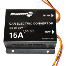 Перетворювач напруги інвертор PowerOne Plus DC-DC 24v-12v 15A Автомобільний перетворювач