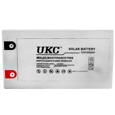 Гелевий акумулятор із герметичним корпусом BATTERY 12V 250A UKC Гелевий акумулятор резервного живлення