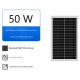 Високопродуктивна сонячна панель SOLAR PANEL 50W 18V Монокристалічна сонячна батарея