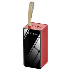 Портативний зарядний пристрій з ліхтариком та дисплеєм YM-420S Червоний Power Bank на 50 000 mAh