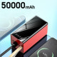 Портативний зарядний пристрій з ліхтариком та дисплеєм YM-420S Червоний Power Bank на 50 000 mAh