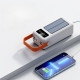 Портативний зарядний пристрій із сонячною панеллю Power Bank Білий Зовнішній акумулятор на 80000 mAh