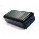 Портативний зарядний пристрій з індикатором рівня заряду та 2 USB KP KP-35 Power Bank на 30 000 mAh Чорний