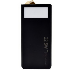Портативний зарядний пристрій Power Bank з ліхтариком дисплеєм та швидкою зарядкою TUGII-Y53 30000 mAh Чорний