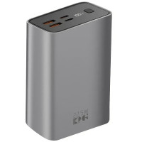 Портативний зарядний пристрій Power Bank з дисплеєм та швидкою зарядкою KP KPG-312 30000 mAh Сірий