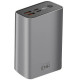 Портативний зарядний пристрій Power Bank з дисплеєм та швидкою зарядкою KP KPG-312 30000 mAh Сірий