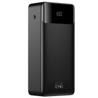 Портативний зарядний пристрій Power Bank з дисплеєм та швидкою зарядкою KP KPG-308 30000 mAh Чорний