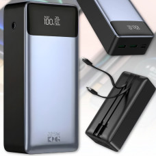 Повербанк 30000 mAh з вбудованими кабелями Type-C та Lightning KP KPG-307 22.5W