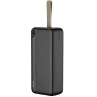 Портативний зарядний пристрій Power Bank з дисплеєм та швидкою зарядкою KP KPG-300 30000 mAh Чорний