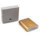 Портативний акумулятор Power Bank на 10400/4800mAh MLpro Золотистий Мобільна батарея з USB та micro USB