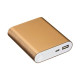 Портативний акумулятор Power Bank на 10400/4800mAh MLpro Золотистий Мобільна батарея з USB та micro USB