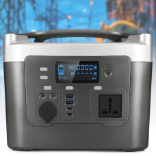Портативна зарядна станція Sine 600W з LCD-дисплеєм та LED-ліхтарем 12V/40A