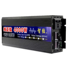 Інвертор для автомобільних акумуляторів SSK 12V 220V 4000W Перетворювач напруги Чиста синусоїда