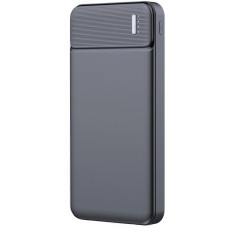 Портативний зарядний пристрій з індикатором рівня заряду та 2 USB Vinsic Power Bank на 10 000 mAh Чорний