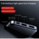 Портативний зарядний пристрій з індикатором рівня заряду та 2 USB Vinsic Power Bank на 10 000 mAh Чорний
