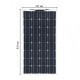 Монокристалічна гнучка сонячна панель 595x925x2.6 мм Flexible panel 100W Портативна сонячна панель