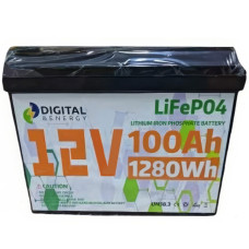 Акумулятор літій-залізо-фосфатний на 12В ємністю 100 Ач LiFePO4 1280Wh Акумулятор для дому та техніки