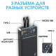 PowerBank 100W 20000 mAh Зовнішній акумулятор із вбудованими проводами та дисплеєм