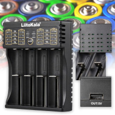 Зарядний пристрій для 4 циліндричних акумуляторів LiitoKala Lii-402 USB