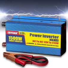 Інвертор-перетворювач напруги на 1500 Вт POWER INVERTER 12-220V Синій