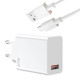 Мережний зарядний пристрій 5V 67W з кабелем USB Type-C Білий