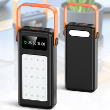 Power Bank 50000 mAh з LED-ліхтариком, дисплеєм і 4 USB-роз'ємами