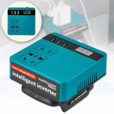 Акумуляторний інвертор напруги з 2 розетками, USB портами та дисплеєм 18V-220V