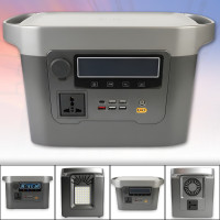 Портативна зарядна станція 600W з цифровим дисплеєм, ліхтариком та AC|DC|USB виходами