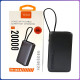Power Bank 20000mAh з PD 65W та кабелями Type-C | Lightning TUGII Y45