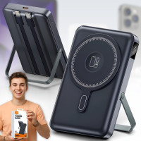 Power Bank 10000mAh з MagSafe та вбудованими кабелями Type-C | Lightning TUGII Y05W