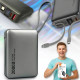 Power Bank 20000mAh з дисплеєм та кабелями Type-C | Lightning TUGII Y245