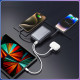 Power Bank 20000mAh з дисплеєм та кабелями Type-C | Lightning TUGII Y245