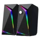 Настільні колонки комп'ютерні c RGB підсвічуванням MUSIC DJ M-110C Акустична система 2.0 для ПК