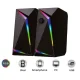 Настільні колонки комп'ютерні c RGB підсвічуванням MUSIC DJ M-110C Акустична система 2.0 для ПК