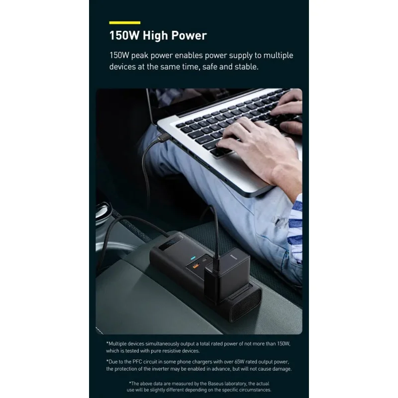 Перетворювач напруги автомобільний інвертор Baseus In-Car Inverter CRNBQ-A01 150W